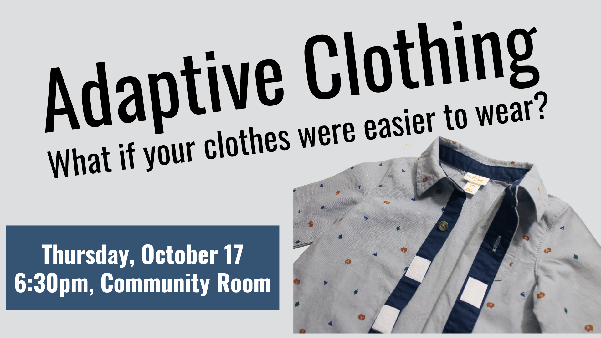 Adaptive Clothing Thursday, October 17