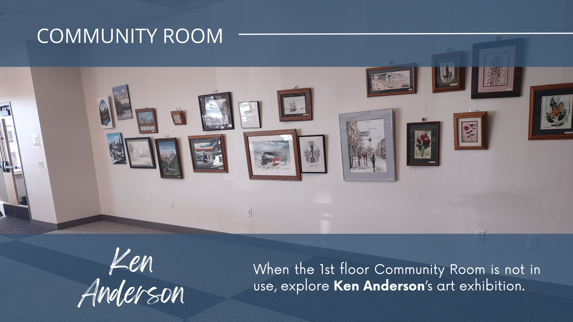 Ken Anderson Art Exhibit in the Reading Room