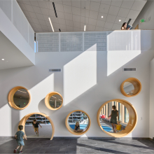 circle wall into the children's department from the Lobby